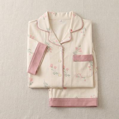2025 Women 100 Cotton Printed Pajamas Set
