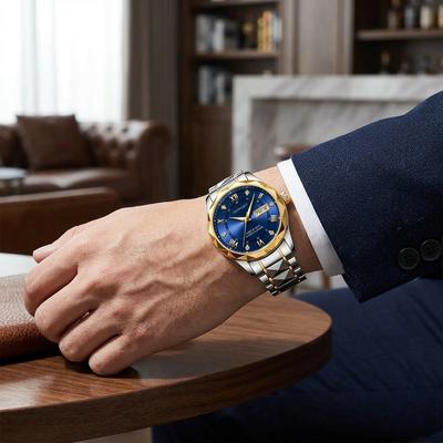 Guberson Men's Quartz Watch with Calendar & Waterproof