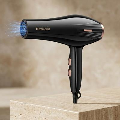 Travworld Black Hair Dryer with 5 Accessories