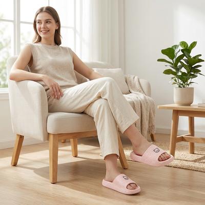 New Slip-on Feeling Women's Slippers Grey Soft Bottom