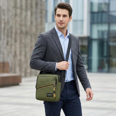 Men's Green Crossbody Shoulder Bag Ultra Light Business Casual