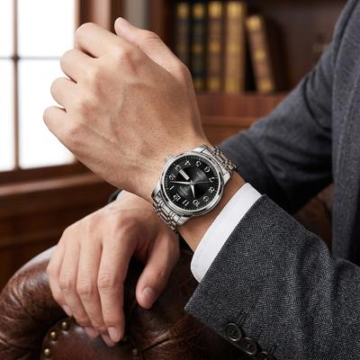 Men's Swiss Made Mechanical Watch with Gold & Silver Band