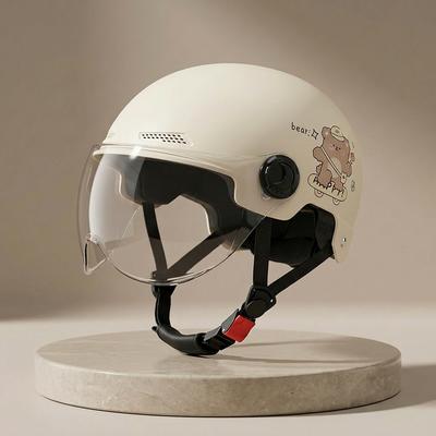 Men's 3C Certified Motorcycle Safety Helmet Cream