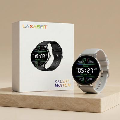 Smart Watch with Round Digital Display & Bluetooth
