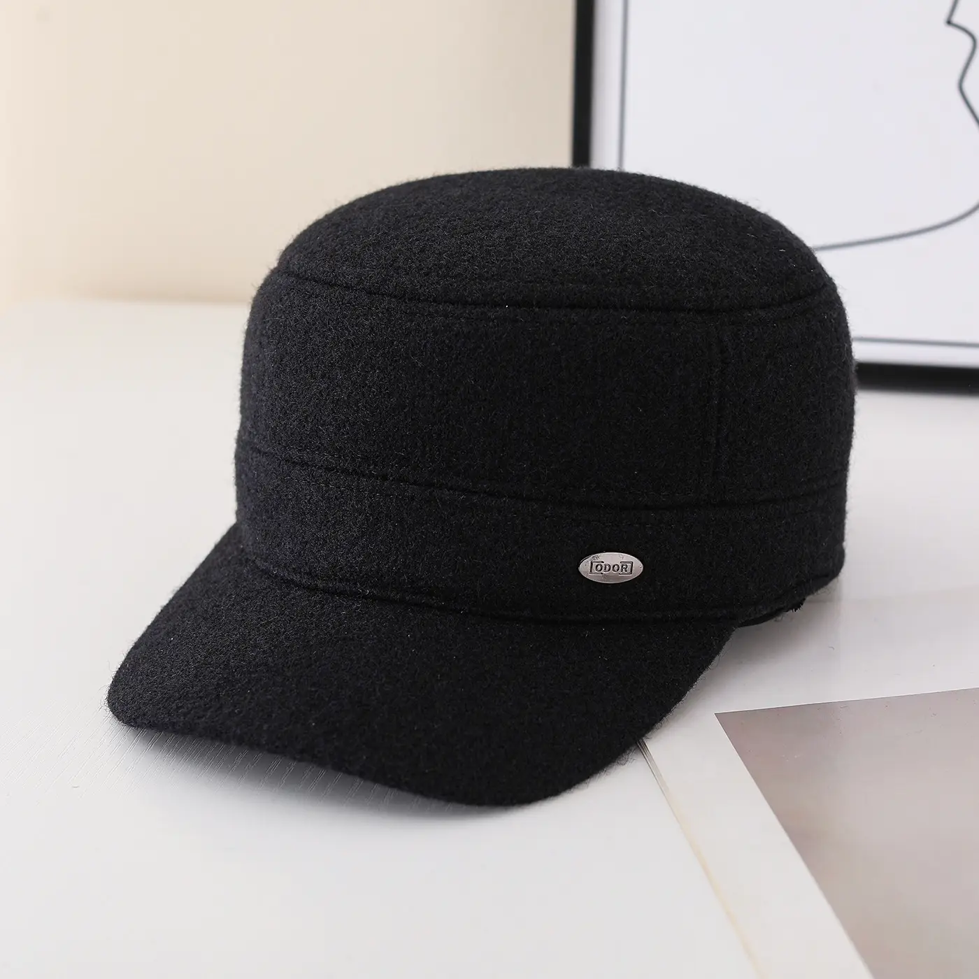Winter Men's Black Baseball Cap Cold Proof Ear Protection - Image 3