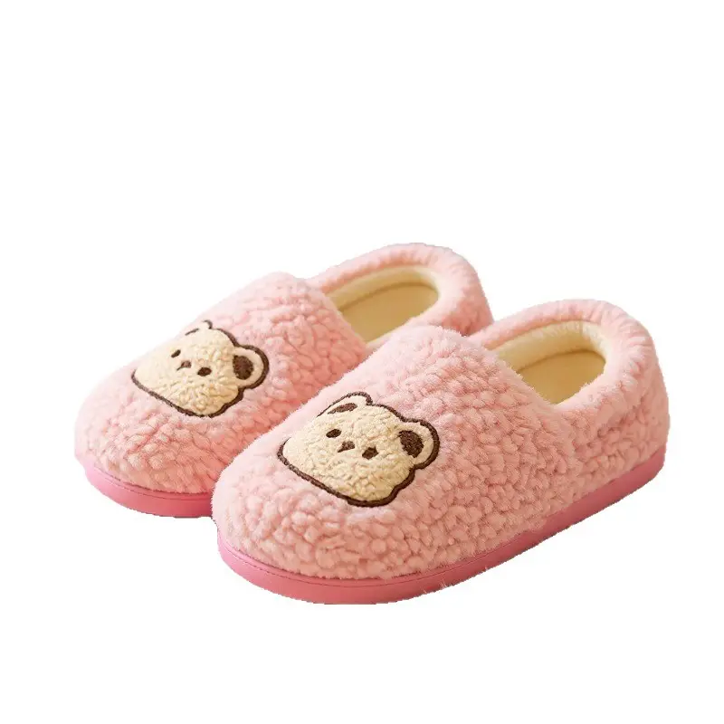 Green Cotton Plush Slippers for Women Winter 2025 - Image 8