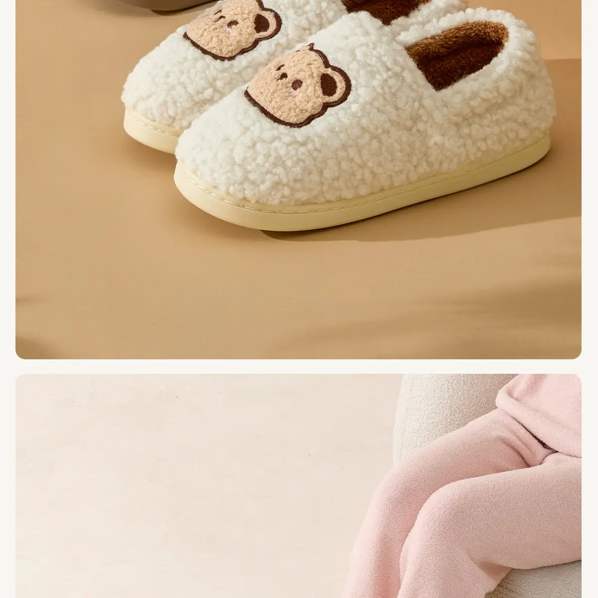 Green Cotton Plush Slippers for Women Winter 2025 — feature 19