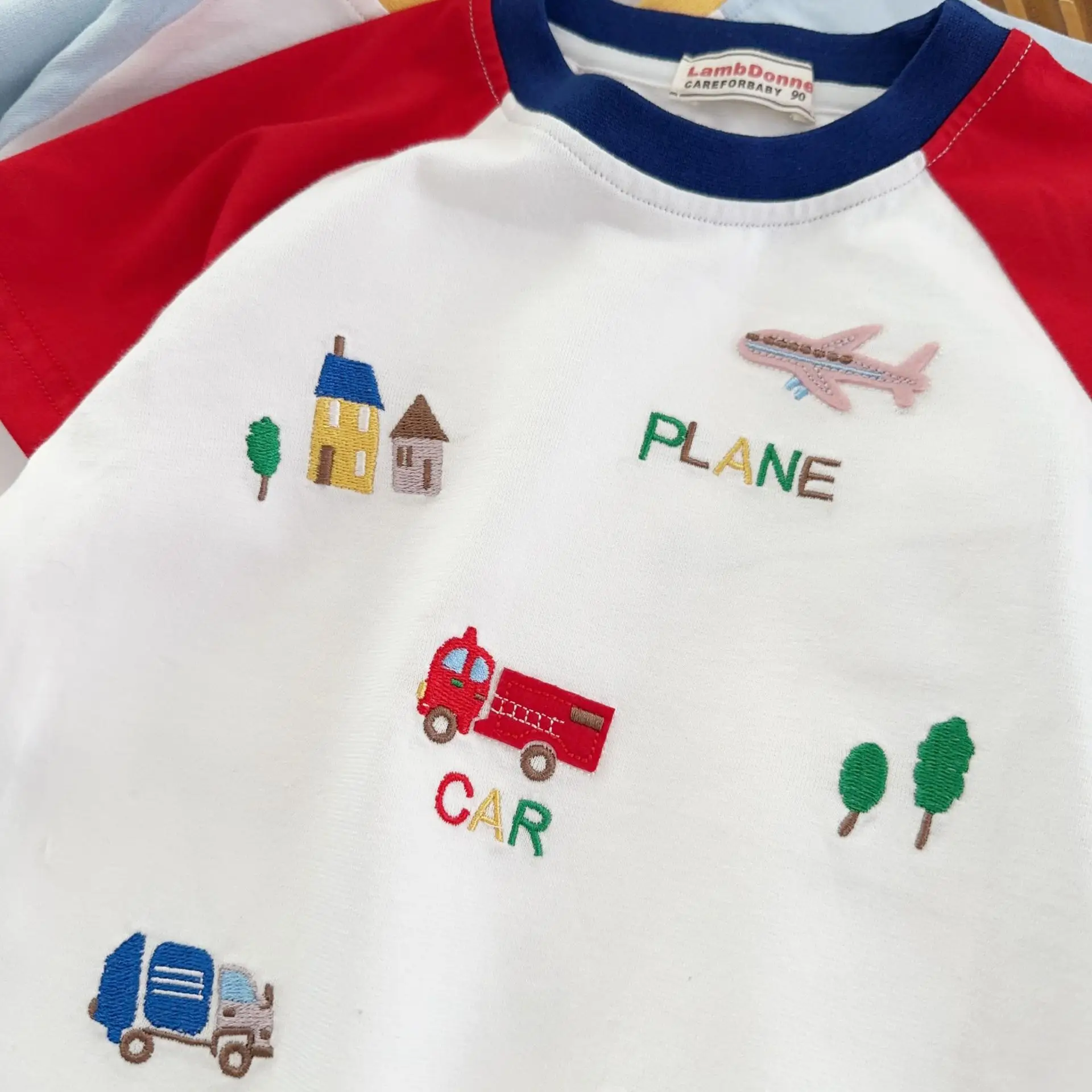 Children Half Sleeve T-Shirts 26 Summer Cotton White Red Blue