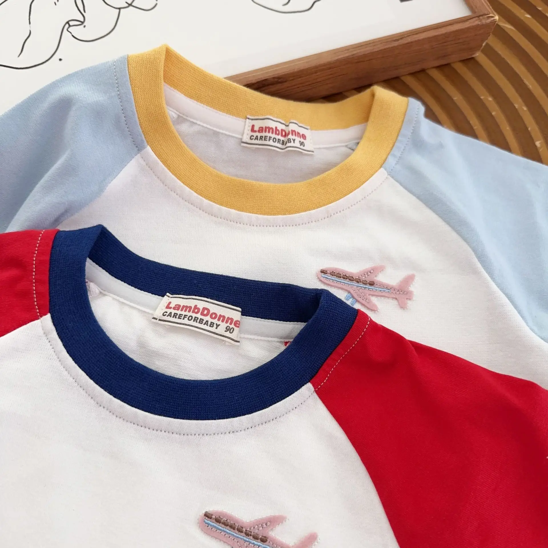 Children Half Sleeve T-Shirts 26 Summer Cotton White Red Blue — feature 14