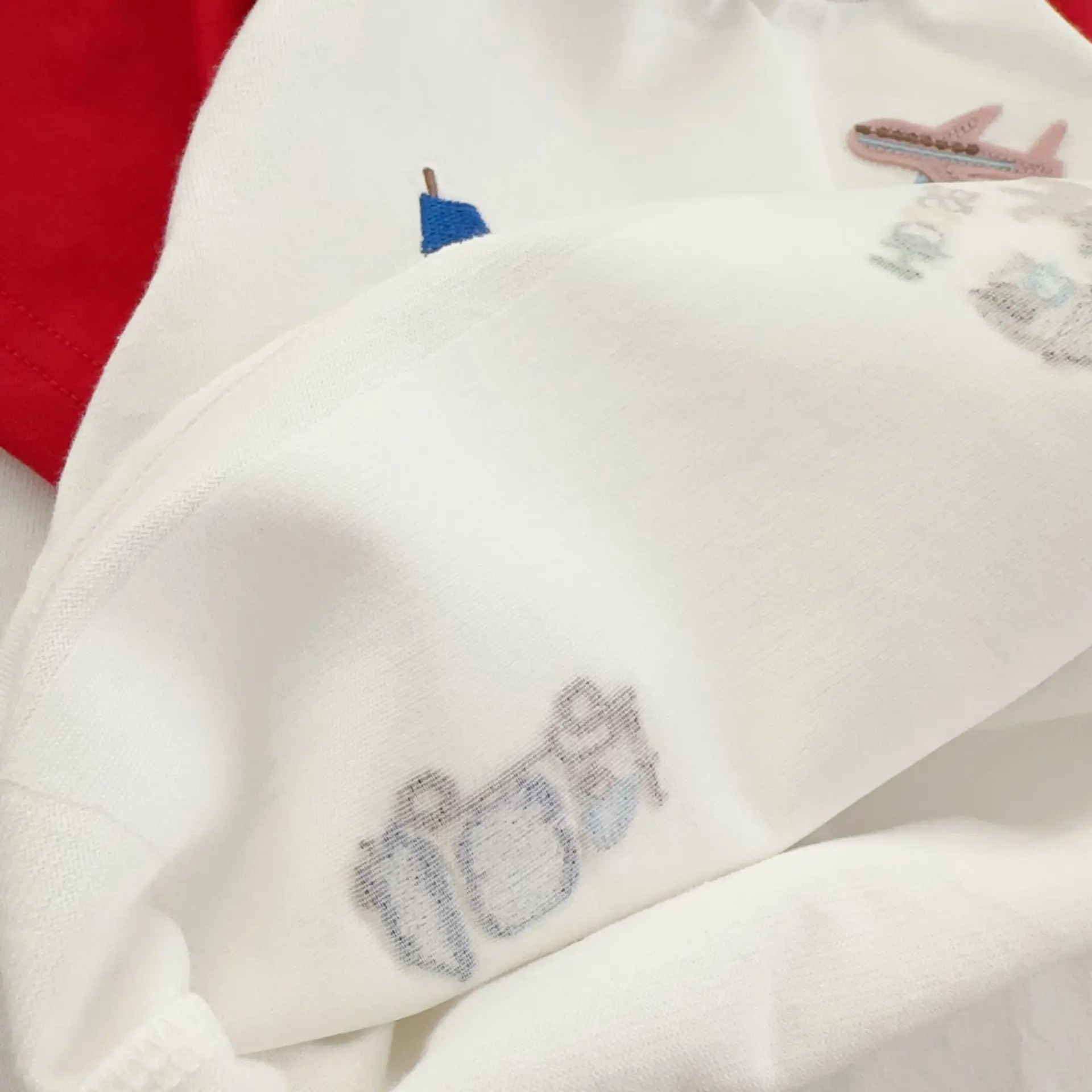 Children Half Sleeve T-Shirts 26 Summer Cotton White Red Blue — feature 17