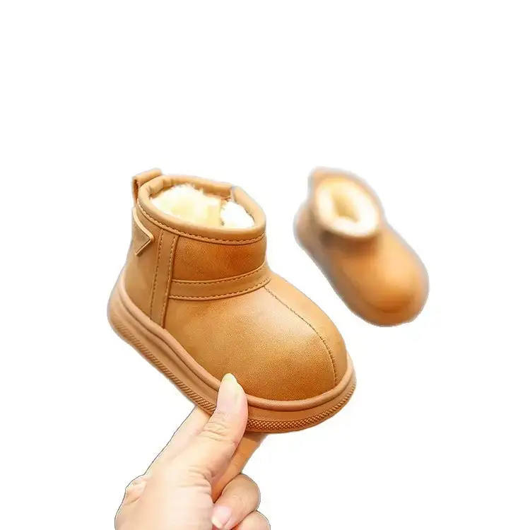 Boys' Soft-Soled Winter Cotton Boots Brown
