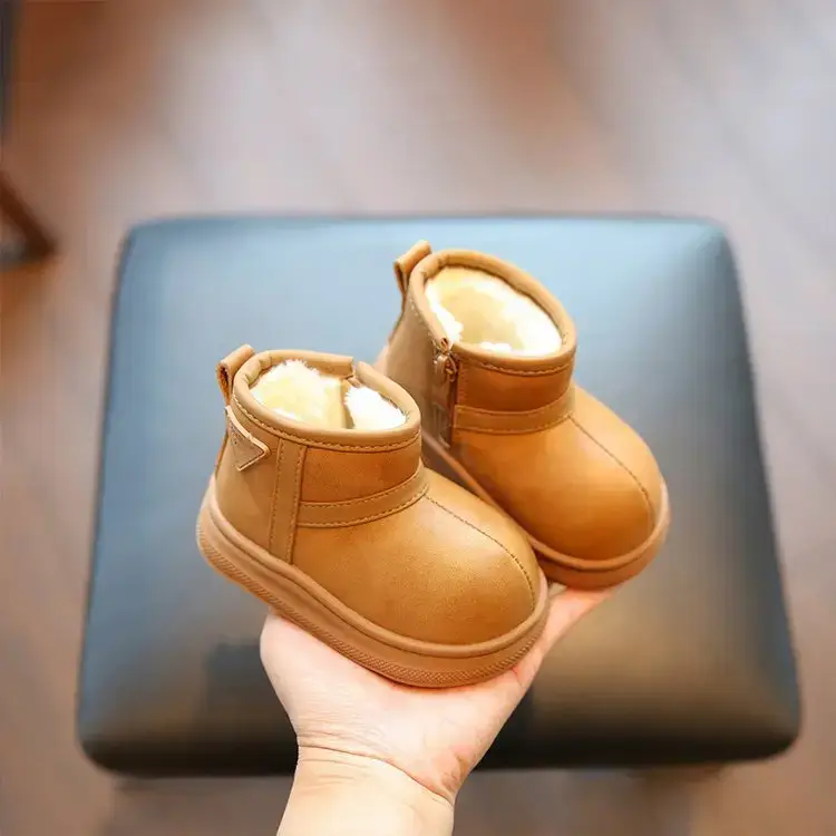 Boys' Soft-Soled Winter Cotton Boots Brown — feature 3