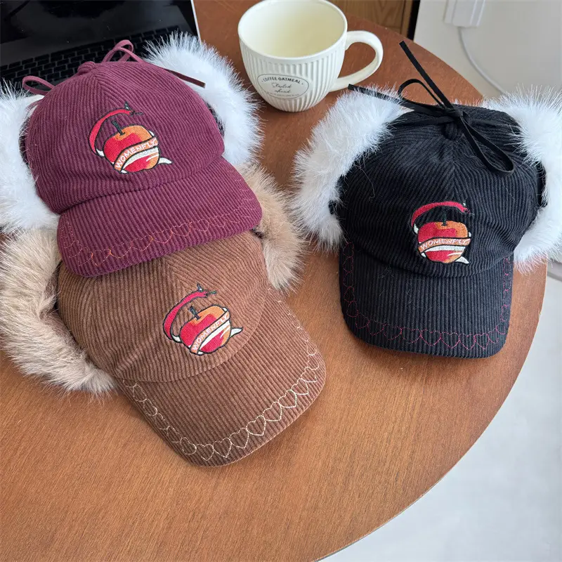 Winter Warm Japanese Embroidery Cap for Men Women - Image 5