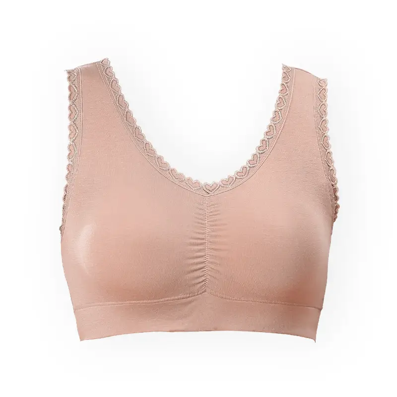 Ladieswear's Intimates, No Rims, Thin, Middle-Aged and Elderly Bra, Vest Style, Large Size Push-Up Bra, Modal Sports Bra