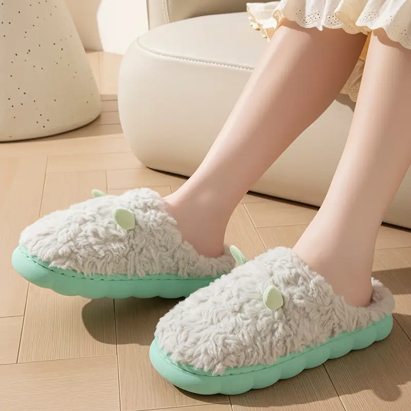 Winter Cotton Slippers for Women & Men Warm Non-Slip