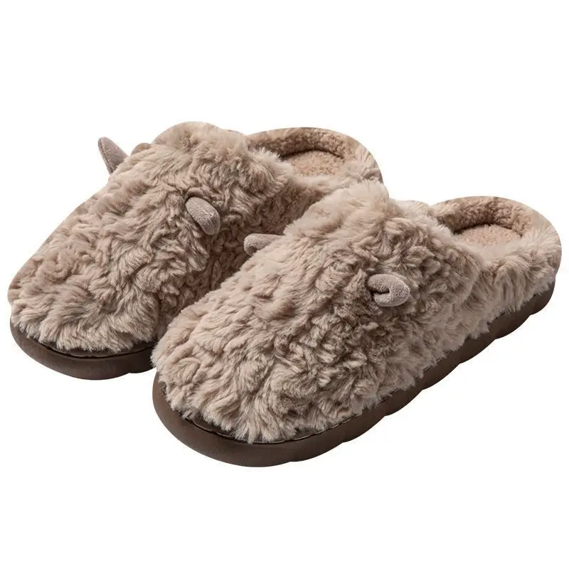 Winter Cotton Slippers for Women & Men Warm Non-Slip