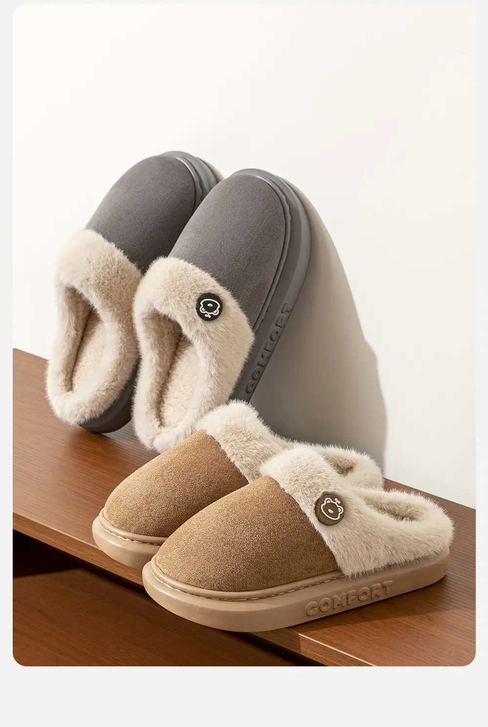 Thick-Soled Thickened Plush Extra Warm Cotton Slippers for Winter, Thickened and Warm Outer Wear, Home Cotton Slippers for Men and Women, Same Style — feature 10