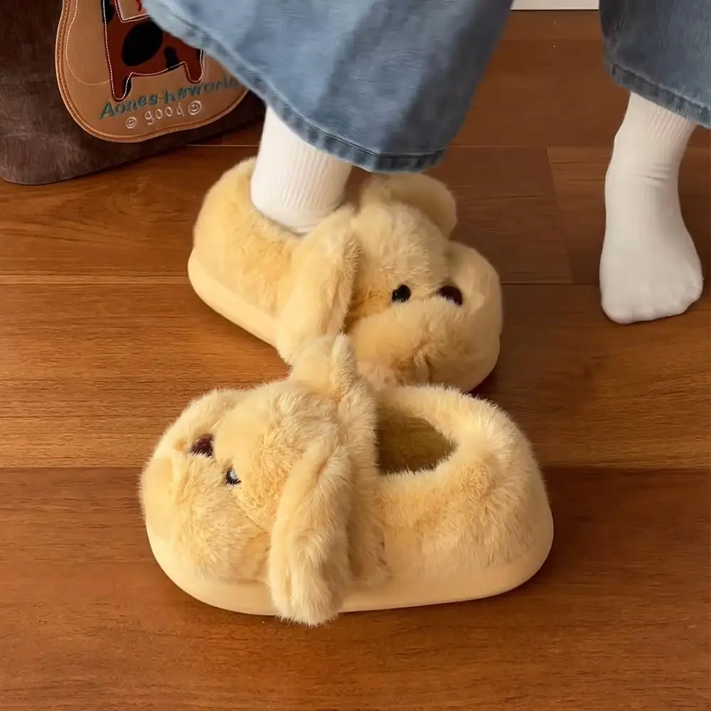 Puppy Furry Women's Plush Slippers Warm Autumn Winter - Image 4