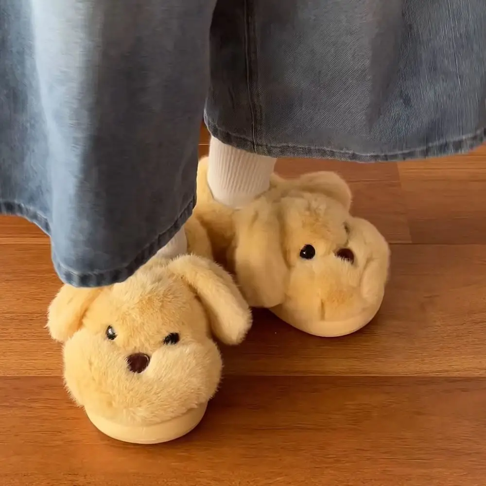 Puppy Furry Women's Plush Slippers Warm Autumn Winter — feature 6