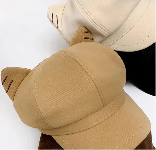 Japanese Cat Ear Woolen Beret for Women Spring Autumn — feature 12