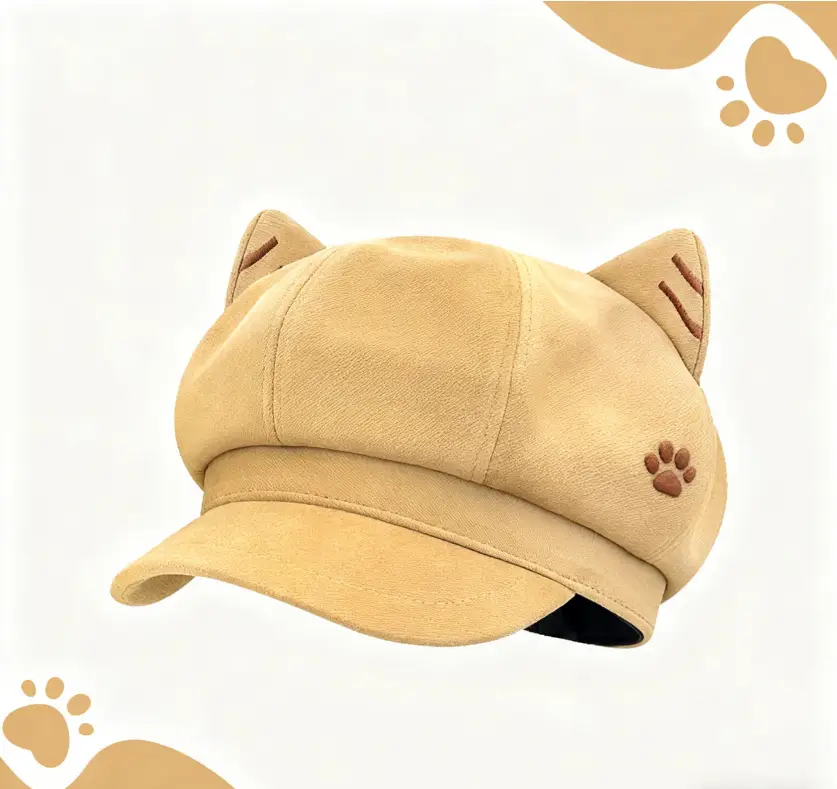 Japanese Cat Ear Woolen Beret for Women Spring Autumn - Image 4