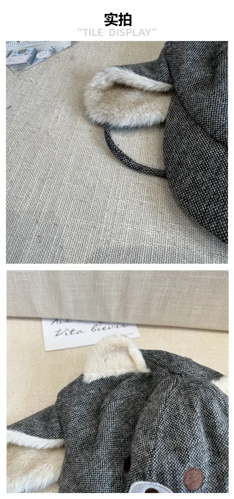 Cute Bear Ear Hat for Men Women Winter Warm Duckbill Cap — feature 4