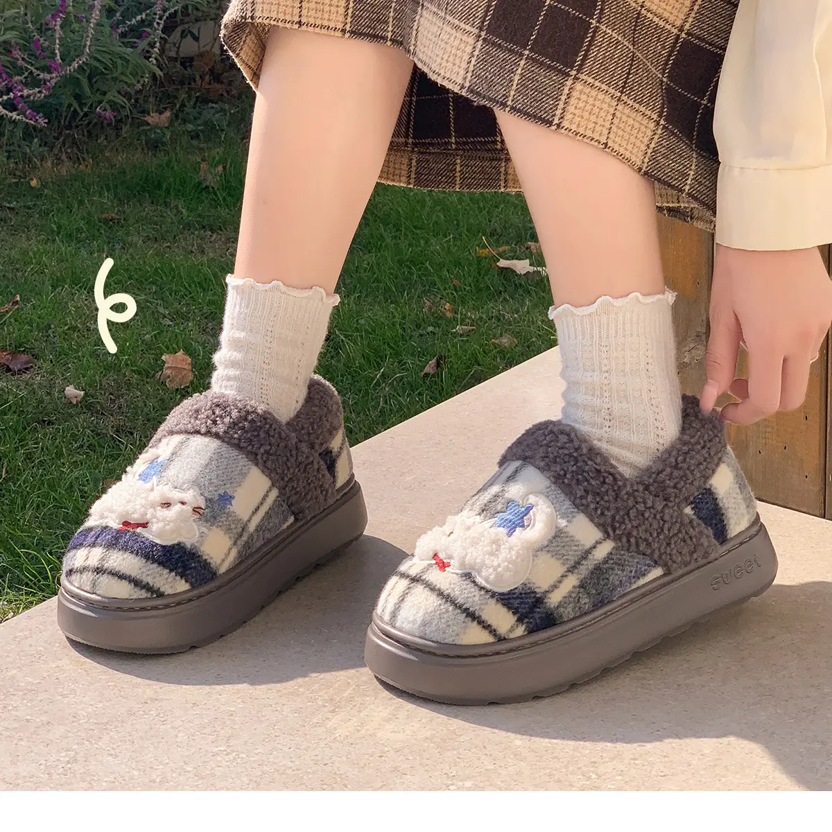 Cute Cotton Slippers Women Winter 2025 Non-Slip Warm — feature 21