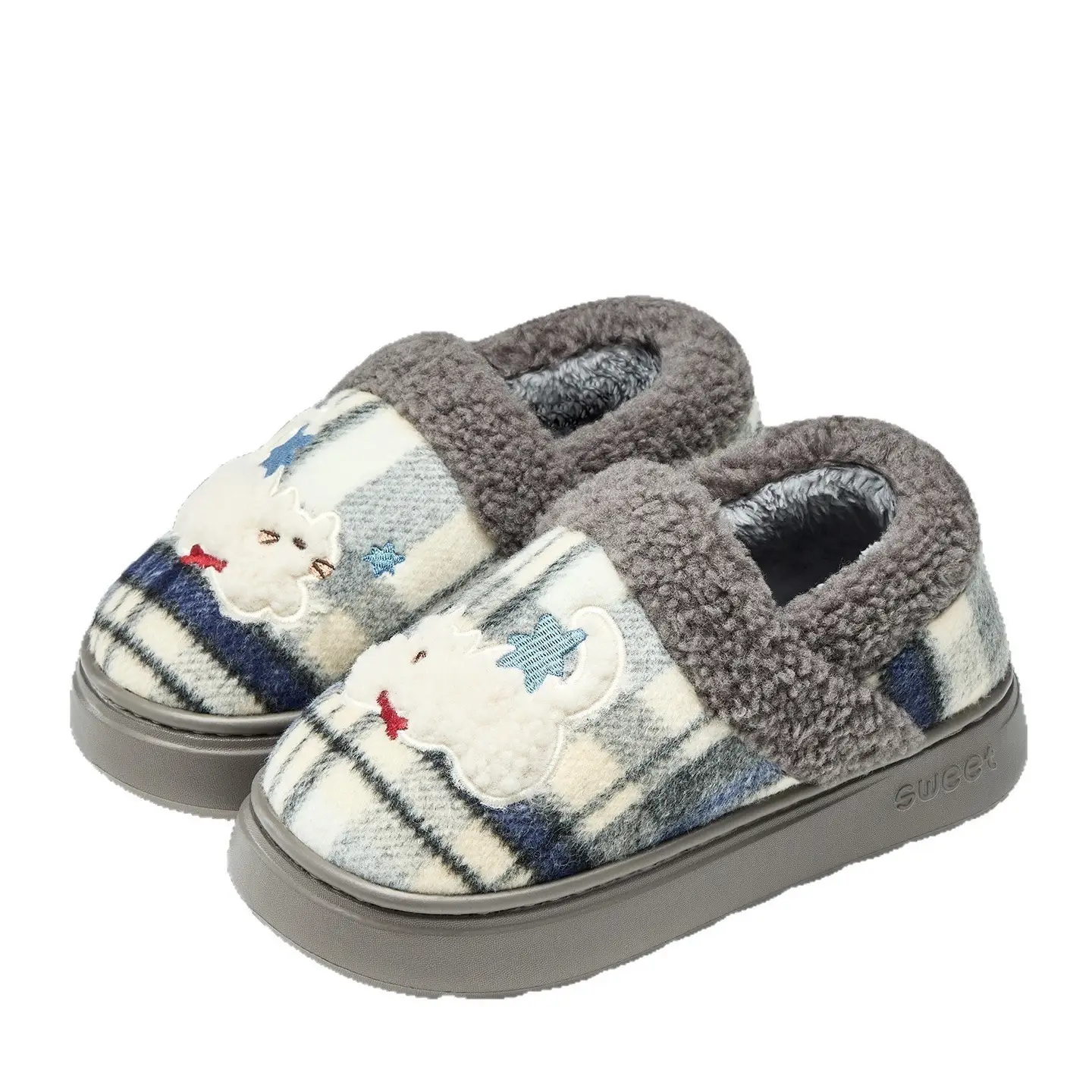 Women's Cotton Winter Plush Slippers Warm Indoor Comfort - Image 5