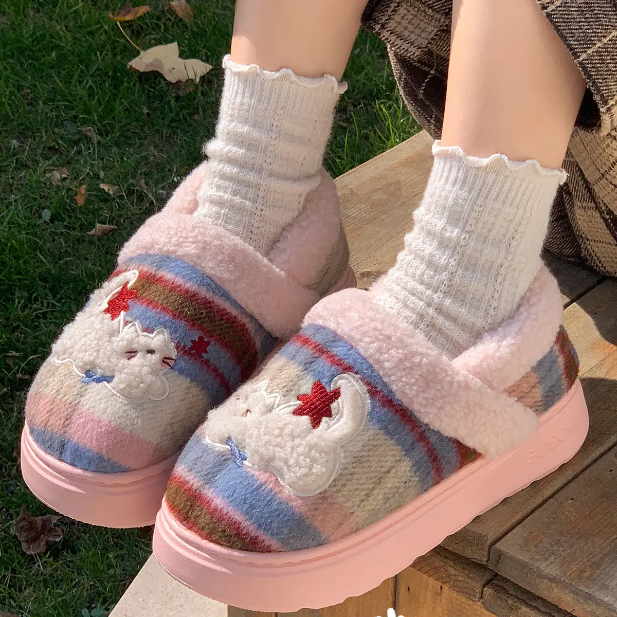 Women's Cotton Winter Plush Slippers Warm Indoor Comfort — feature 13