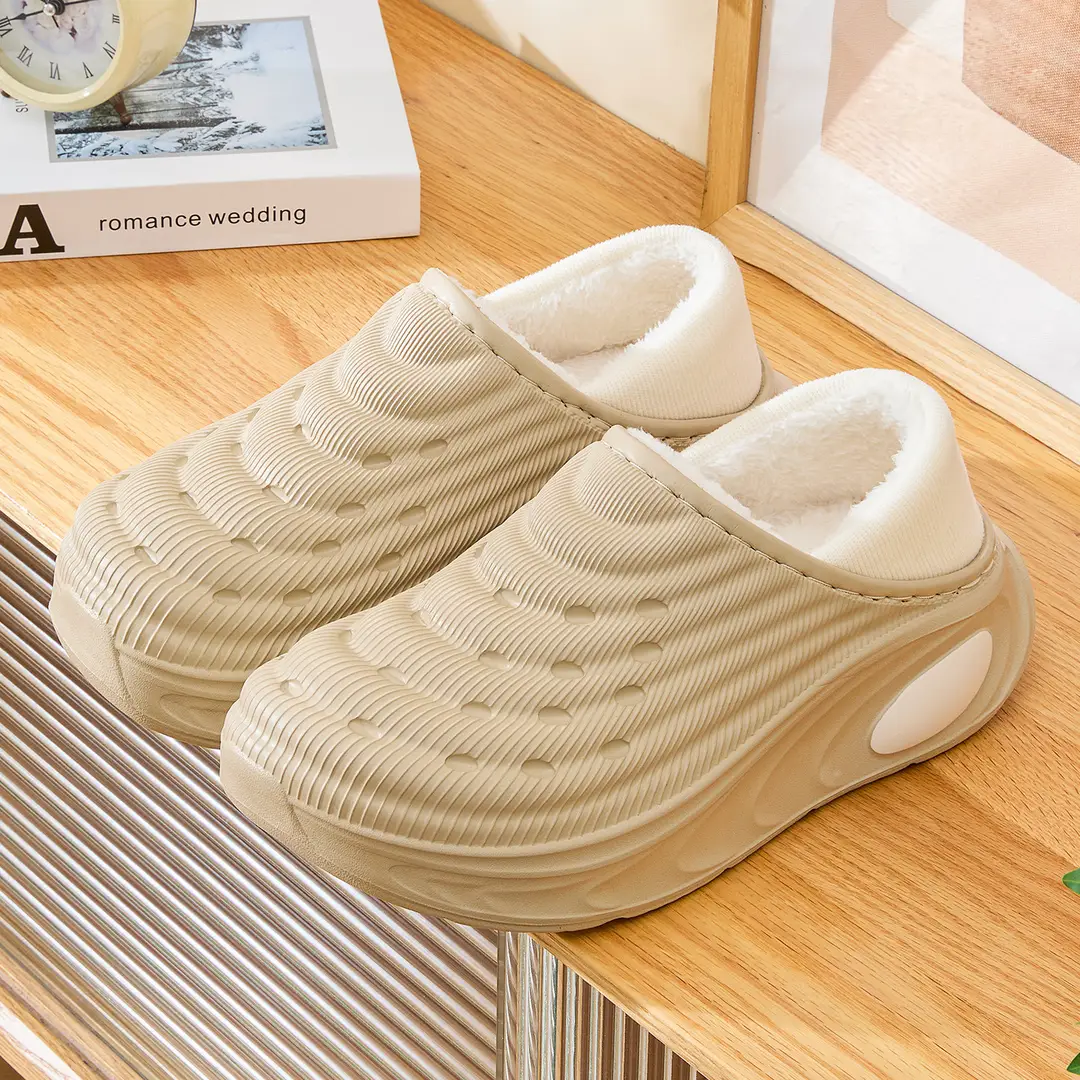 Waterproof Cotton Slippers for Men, Suitable for Outdoor Wear in Autumn and Winter 2026, New Indoor Home Sports Anti-Odor Thick-Soled Cotton Shoes with Heel Cover - Image 2