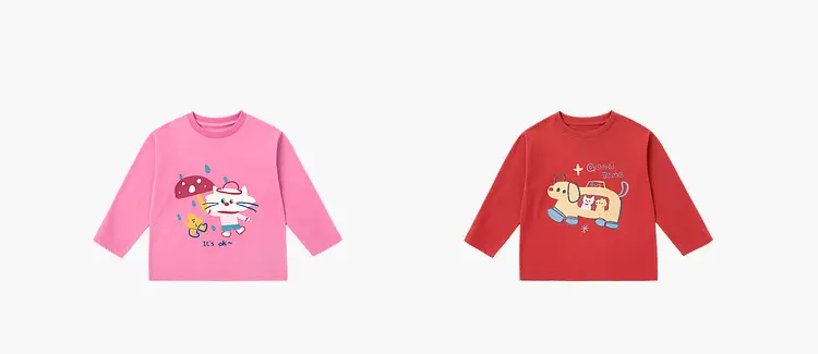 Duduja Kids Red Long Sleeve T-Shirt Cotton 7A Antibacterial — feature 8
