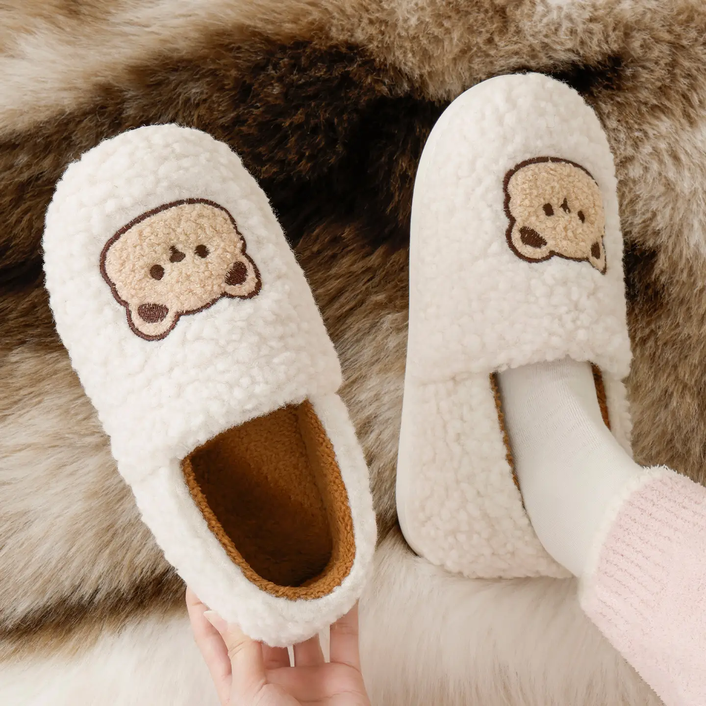Women Furry Slippers Velvet Confinement Winter - Image 14