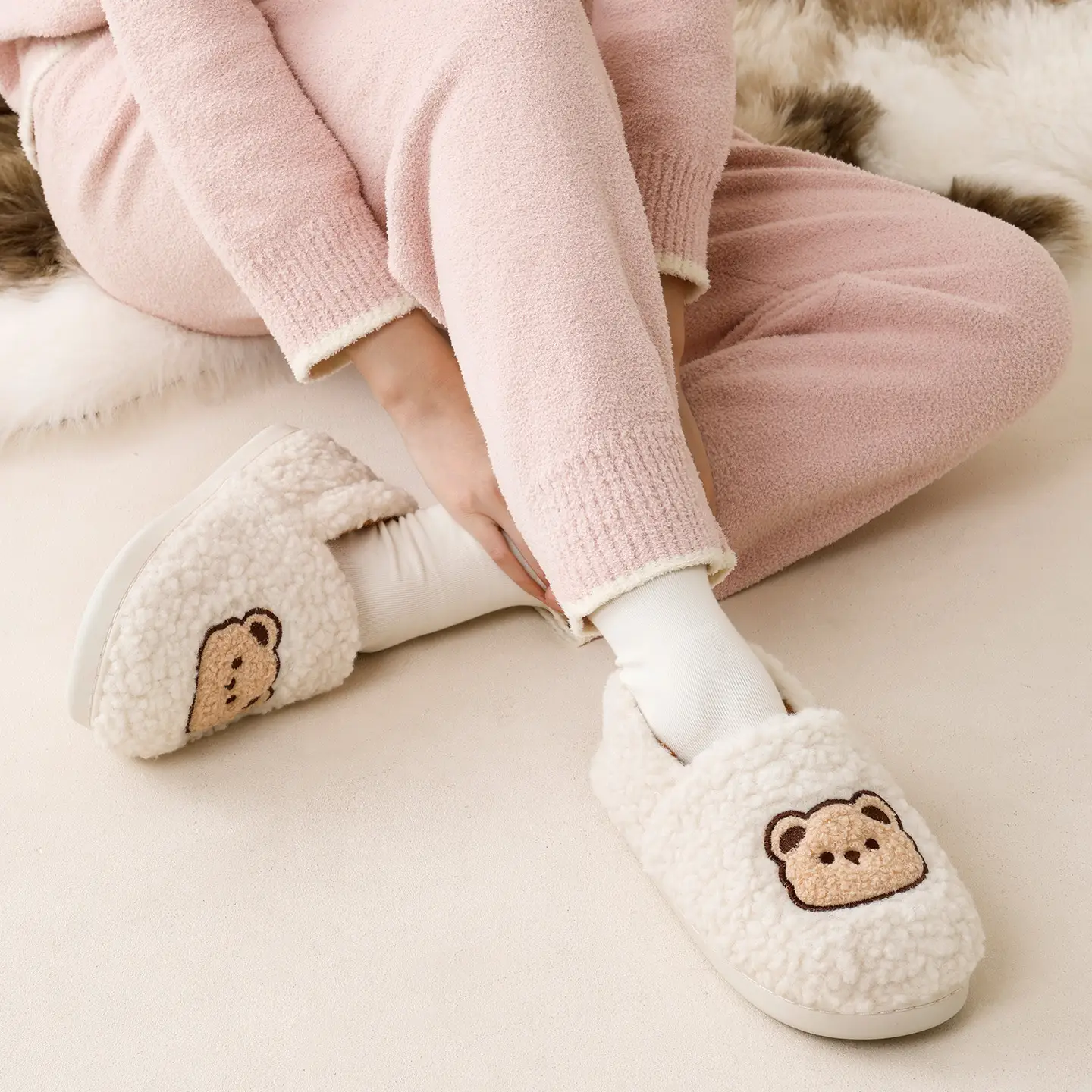 Women Furry Slippers Velvet Confinement Winter - Image 15