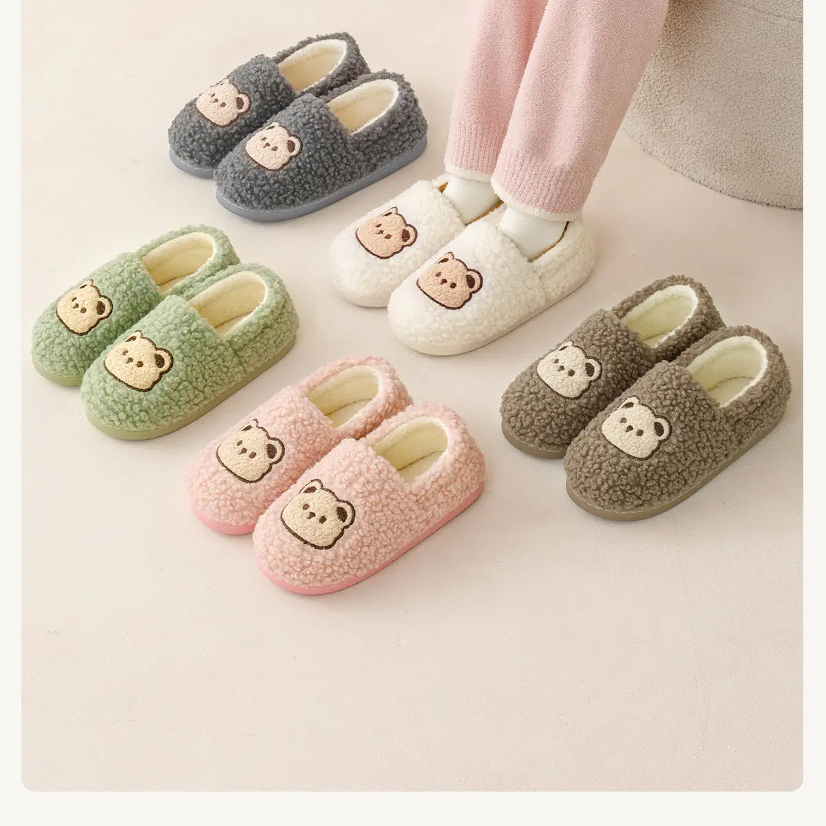 Women Furry Slippers Velvet Confinement Winter — feature 20