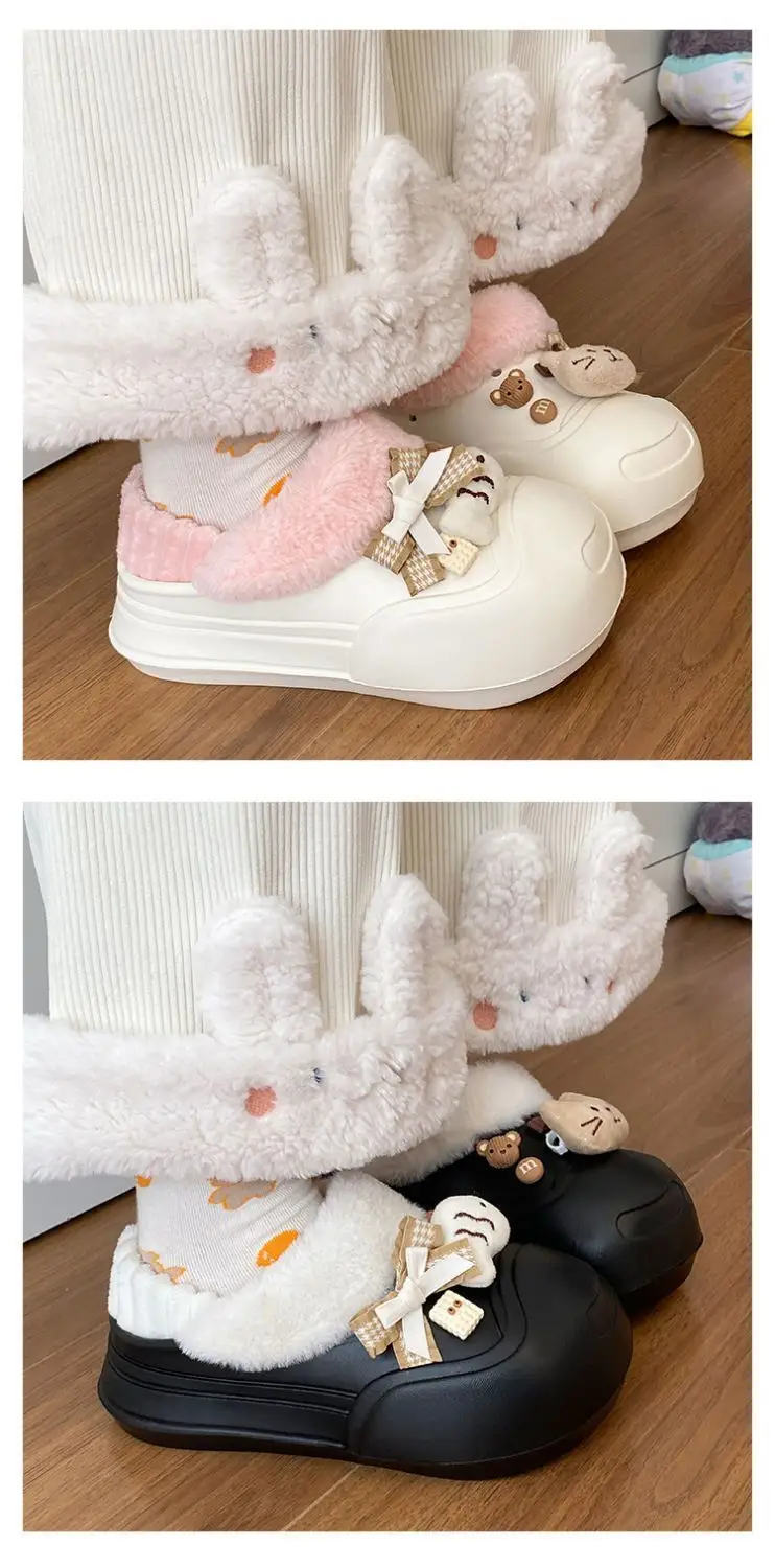 Women's Pink Furry Heel Slippers for Winter Outings — feature 16