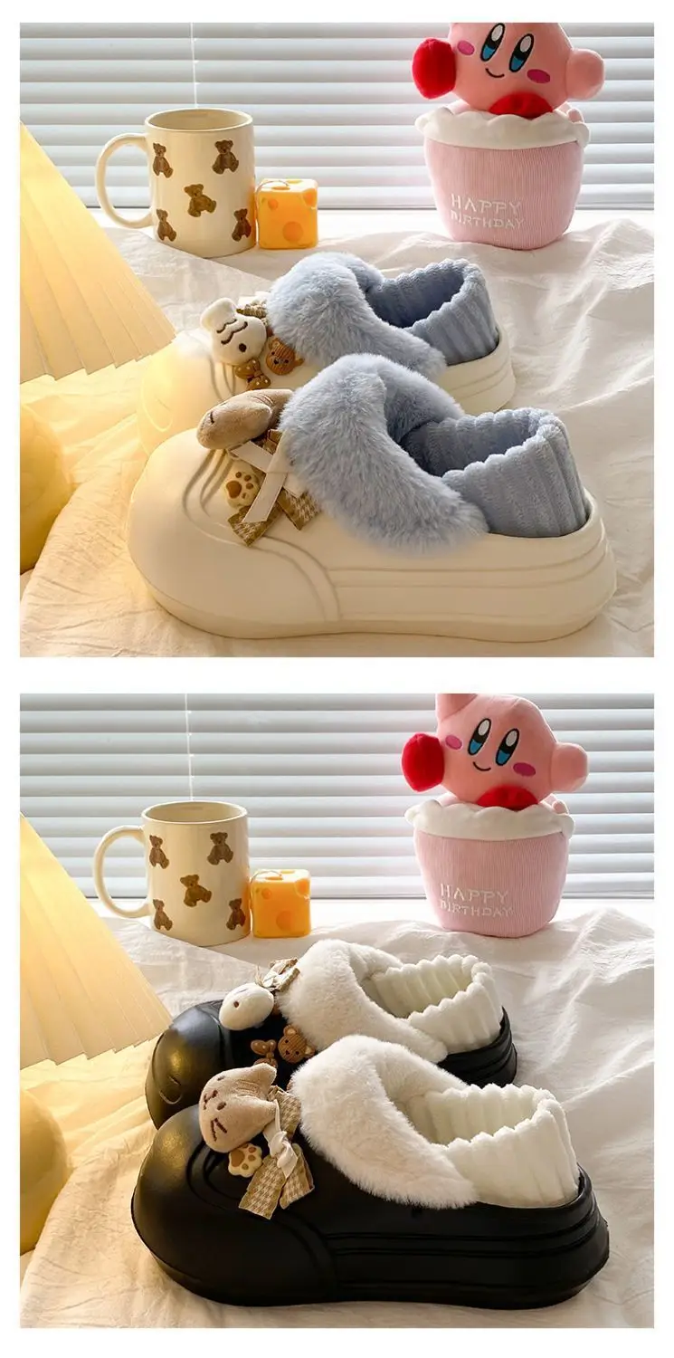 Women's Pink Furry Heel Slippers for Winter Outings — feature 18
