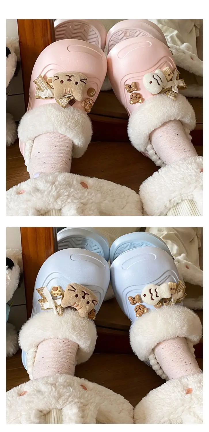 Women's Pink Furry Heel Slippers for Winter Outings — feature 21