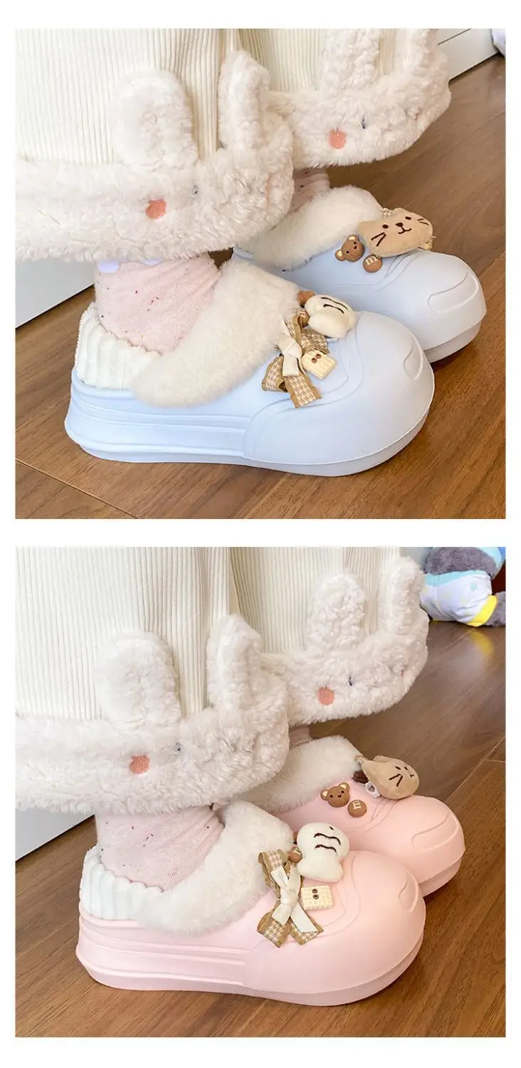 Women's Pink Furry Heel Slippers for Winter Outings — feature 22