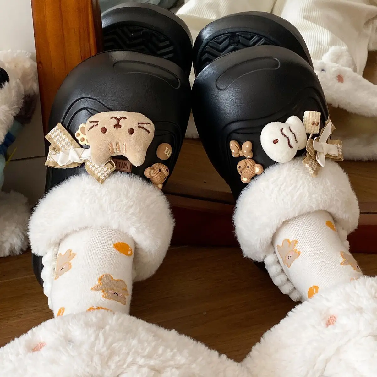 Women's Pink Furry Heel Slippers for Winter Outings — feature 29