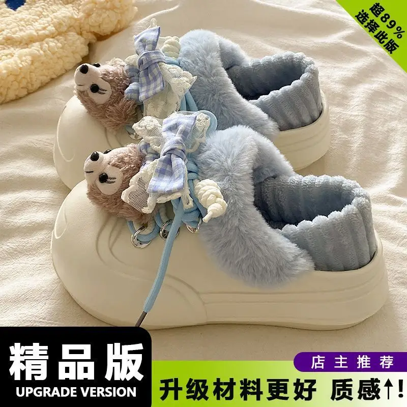 Women's Pink Furry Heel Slippers for Winter Outings - Image 10