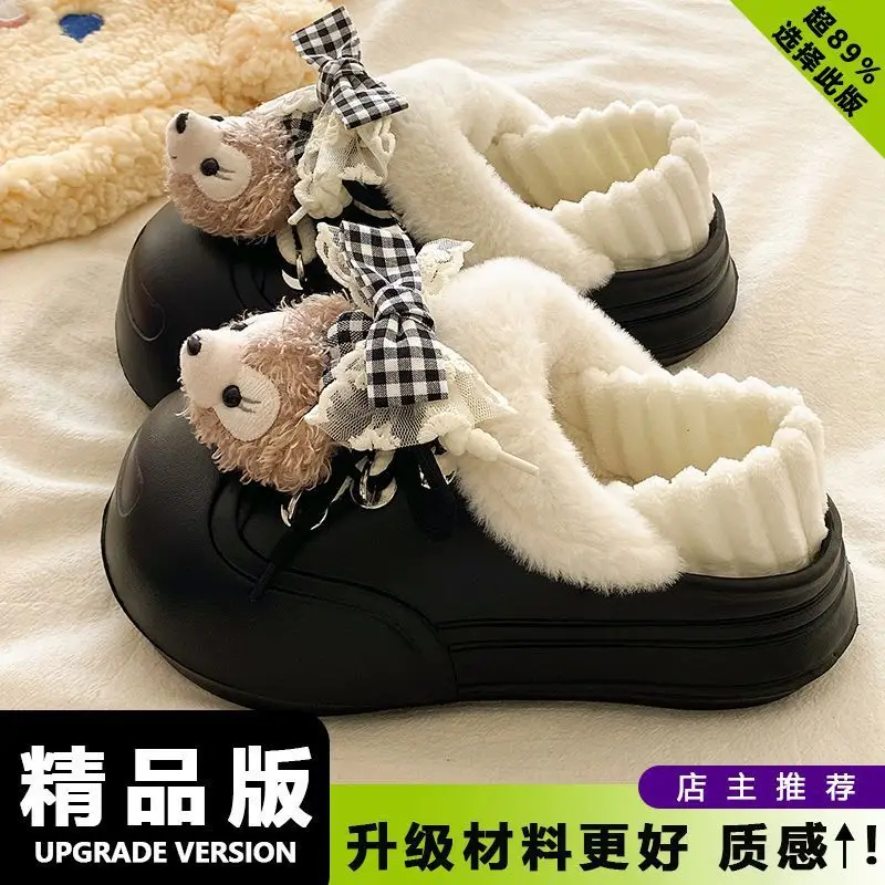 Women's Pink Furry Heel Slippers for Winter Outings - Image 11