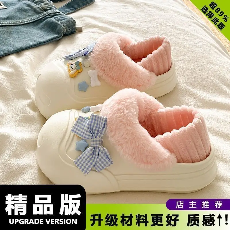 Women's Pink Furry Heel Slippers for Winter Outings - Image 36
