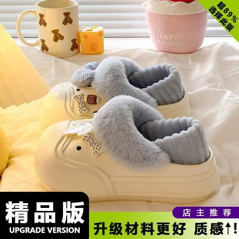 Women's Pink Furry Heel Slippers for Winter Outings - Image 7