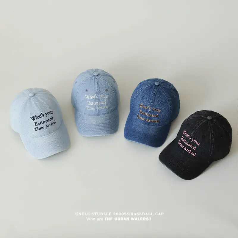 Korean Style Embroidered Baseball Caps for Men Women