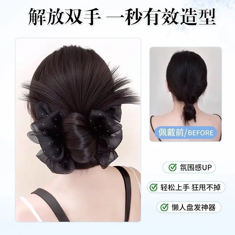 Hair Bun Clip for Women, Lazy Style Hair Clip, Bun Maker, Hair Accessory, Synthetic Hair Bun, Hair Ring - Image 22