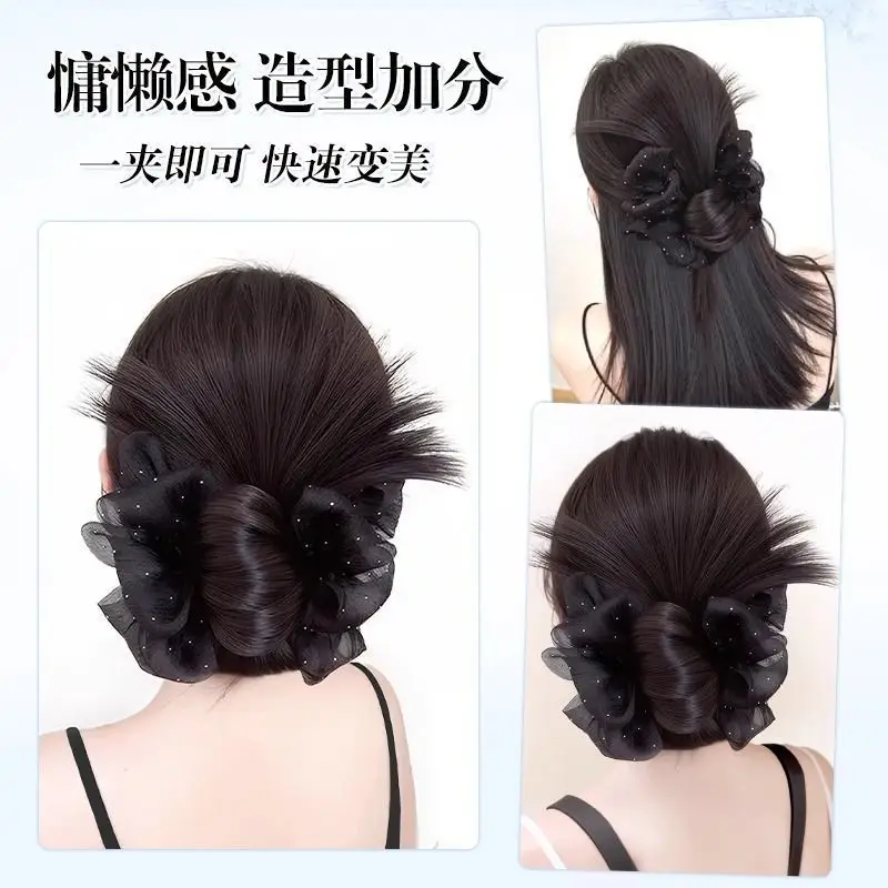 Hair Bun Clip for Women, Lazy Style Hair Clip, Bun Maker, Hair Accessory, Synthetic Hair Bun, Hair Ring - Image 24