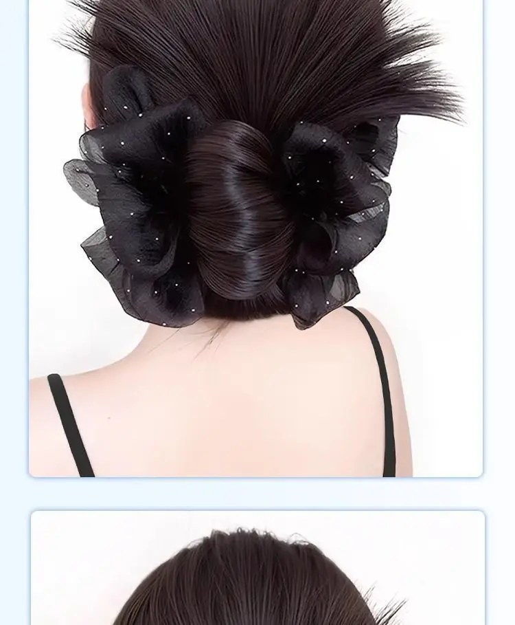 Hair Bun Clip for Women, Lazy Style Hair Clip, Bun Maker, Hair Accessory, Synthetic Hair Bun, Hair Ring — feature 10