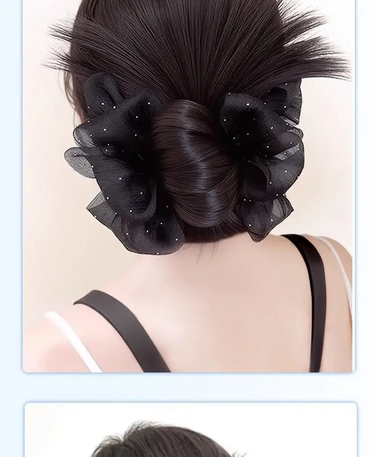 Hair Bun Clip for Women, Lazy Style Hair Clip, Bun Maker, Hair Accessory, Synthetic Hair Bun, Hair Ring — feature 11
