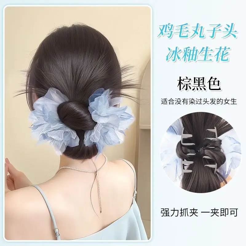 Hair Bun Clip for Women, Lazy Style Hair Clip, Bun Maker, Hair Accessory, Synthetic Hair Bun, Hair Ring - Image 6