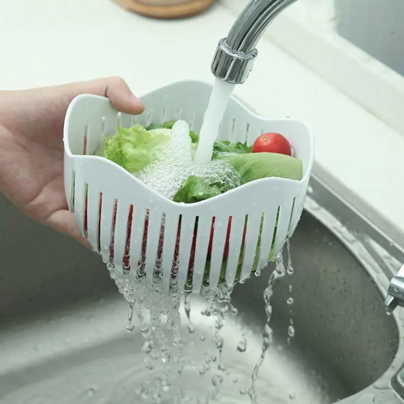 White Plastic Vegetable Slicer Bowl for Cutting Fruits - Image 4
